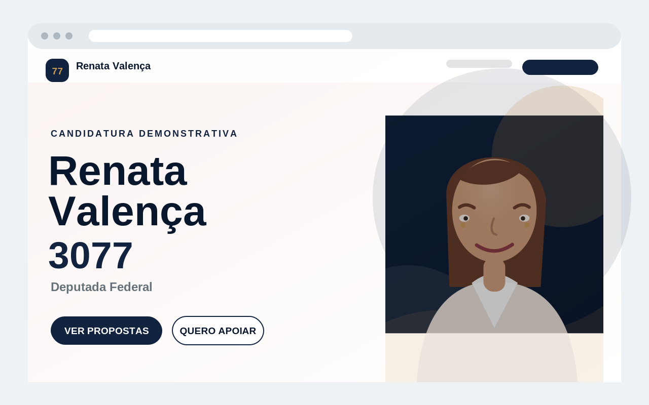 Prévia do modelo Feminina — liderança e valores